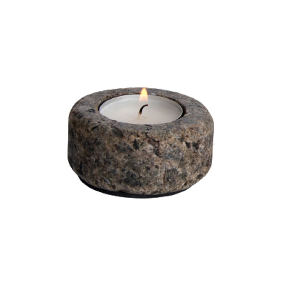 Natural Granite Stone Candle Holder Stand Irregular Shape