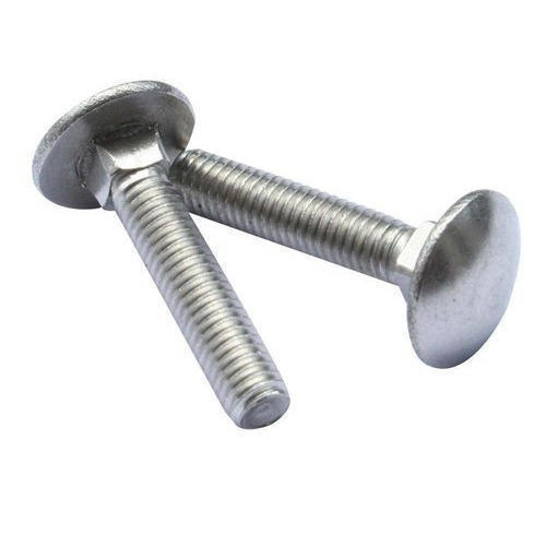 Square Neck Mushroom Head Bolt - Stainless Steel, Polished Finish | Long Life Service for Industrial Applications
