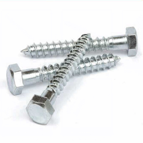 Hex Coach Screw - Stainless Steel, Polished Finish | Long Life Service, Ideal for Industrial Applications