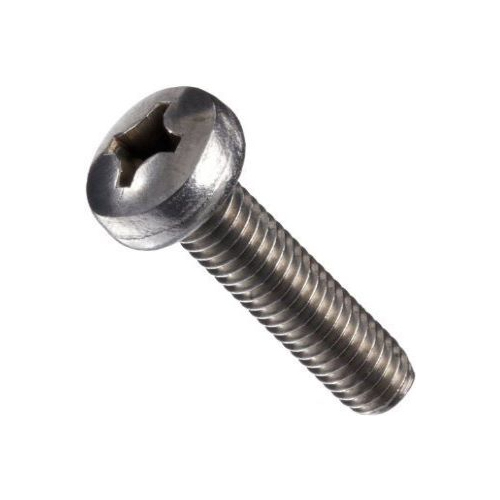 Pan Head Phillips Screw - Stainless Steel, Polished Finish | Industrial Use, Long Life Service Design