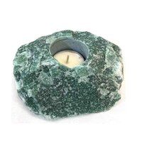 Natural Green Aventurine Gemstone Candle Holder Stand Irregular Shape