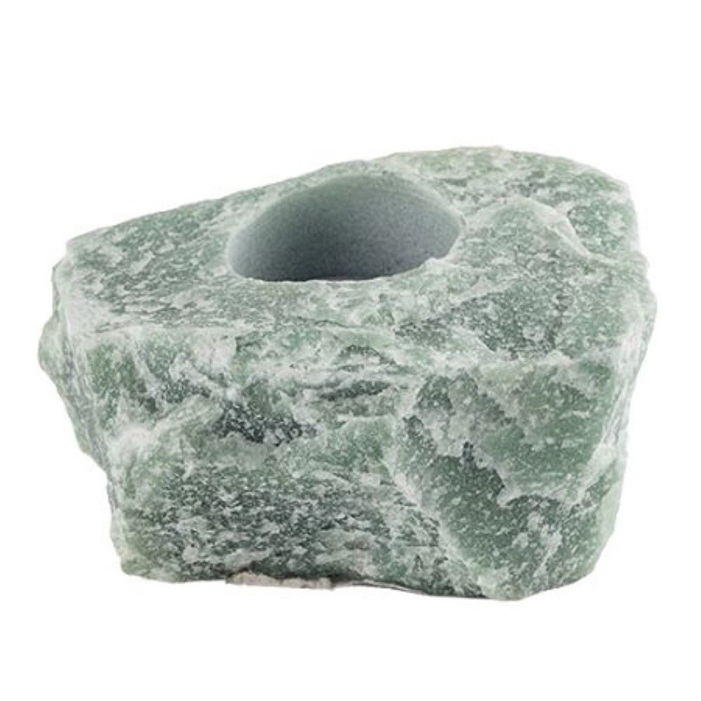 Natural Green Aventurine Gemstone Candle Holder Stand Irregular Shape