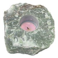 Natural Green Aventurine Gemstone Candle Holder Stand Irregular Shape