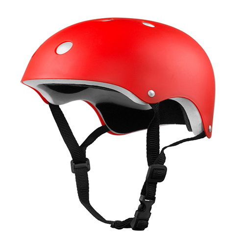 Ladies Scooty Helmet - Plastic Material, Red Color | Road Safety Usage, Warranty Included