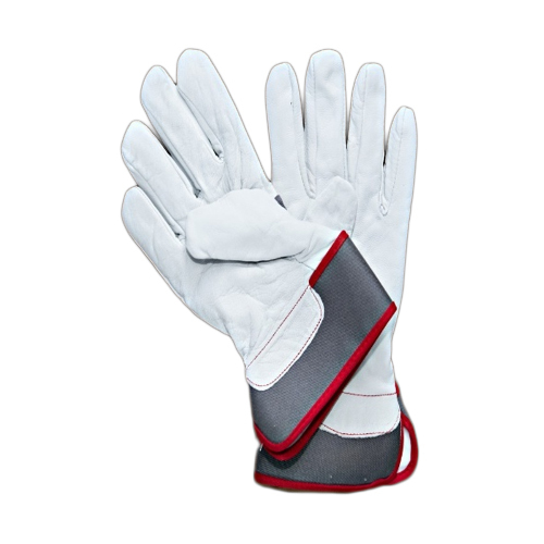 White Leather Safety Gloves
