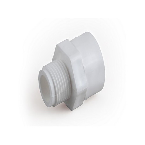 UPVC Threaded Male Adapter - Plastic Material, White Color | Robust Design for Secure Connections