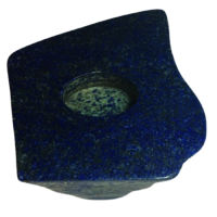 Natural Lapis Lazuli Gemstone Candle Holder Stand Irregular Shape