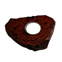 Natural Mahogany Obsidian Gemstone Candle Holder Stand Irregular Shape