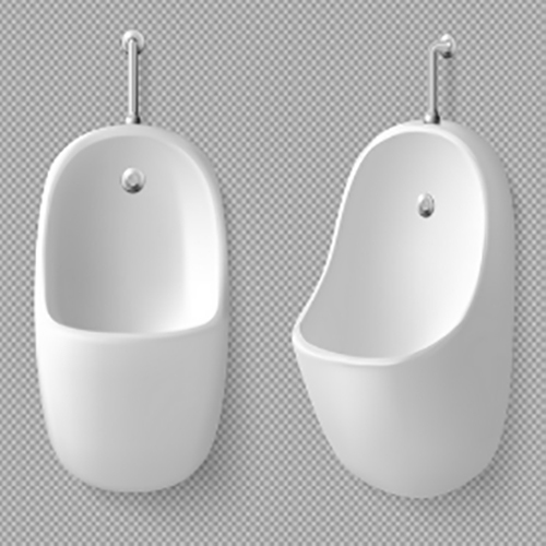 White Ceramic Wall Urinal
