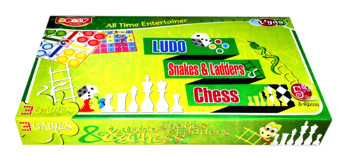 Ludo Snakes and Ladders and Chess Big - Handmade Wooden Magnetic Board Game Set | Travel-Friendly, Engages 2 to 4 Players, Sharpens Strategy Skills