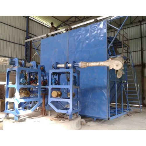 Blue Bi-Axial Roto Moulding Machine