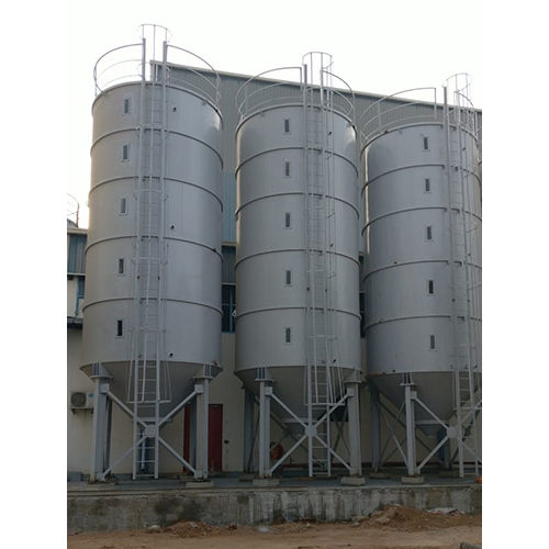 Gray Industrial Steel Silo