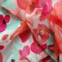 Floral Print Chiffon Fabric