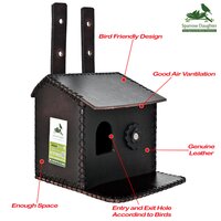 HAND CRAFT LOVR BIRD FLOWER EMBEDDED BIRD HOUSE