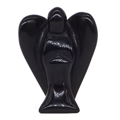 Natural Black Obsidian Gemstone Angel