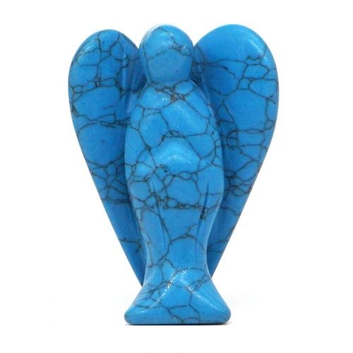 Natural Blue Turquoise Stone Gemstone Angel - Grade: A+