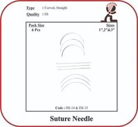 Suture Needle Half Circle - Stainless Steel, Size 1 (78 Mm), 2 (72 Mm), 3 (66 Mm) | Triangular, Round, Curved, Straight Types, Comfortable To Use