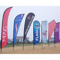 Outdoor Advertising Flags - Flagpole Material: Fiberglass