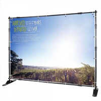 Wall Screen Banner Stand - Flagpole Material: Aluminium