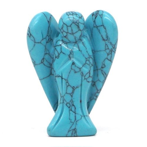 Natural Blue Howlite Gemstone Angel