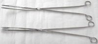 Straw Holding Forceps Without Lock -Curved 18 Inch