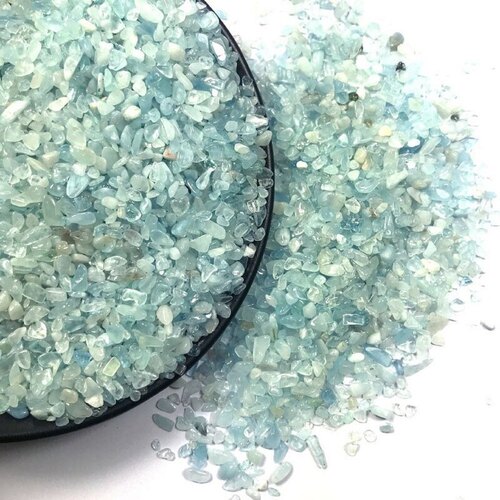 Natural Blue Aquamarine Gemstone Chips