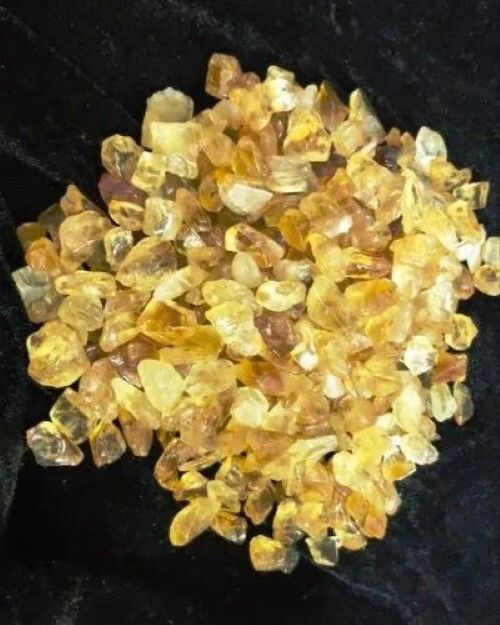 Natural Yellow Citrin Gemstone Chips