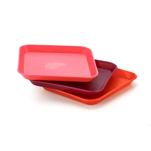 6 Pcs Plastic Snack Plate Set
