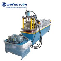 C U Stud & Track Roll Forming Machine - Steel Coil Sheet Material, 4.8x1.1x1.6 M Dimensions, Blue Color, 5.5 Kw Main Motor Power, 15 Forming Stations, Length-set Hydraulic Cutting System, 3-year Warranty