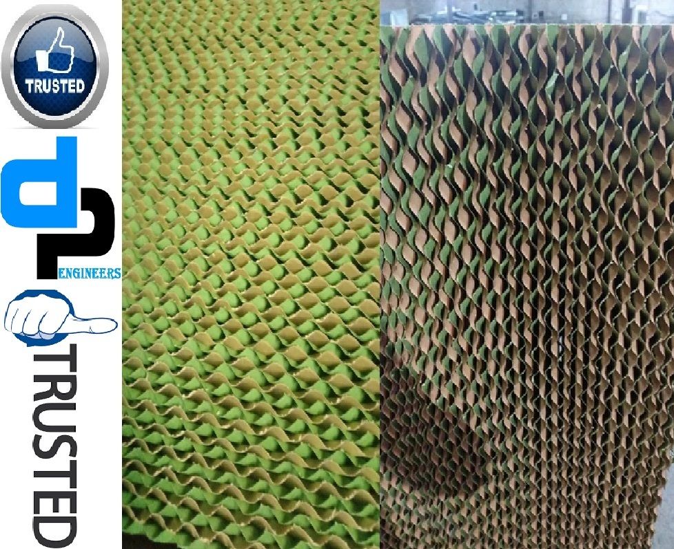 Green Brown Evaporative cellulose cooling pad by Dehradun Uttarakhand