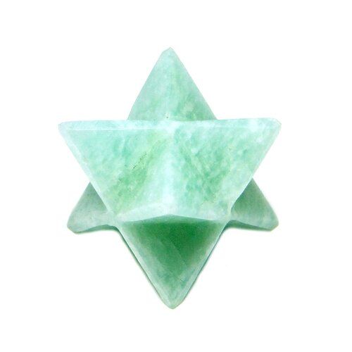 Natural Amazonite Gemstone 8 Point Merkaba Stars