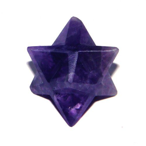 Natural Amethyst Gemstone 8 Point Merkaba Stars