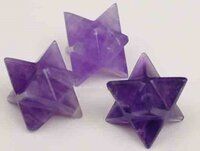 Natural Amethyst Gemstone 8 Point Merkaba Stars