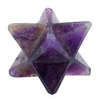 Natural Amethyst Gemstone 8 Point Merkaba Stars