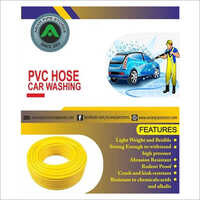 Car Washing Hose - Pvc Reinforced High-pressure, Yellow, Male Connection, Flexible Design For High Water Content Liquid Usage