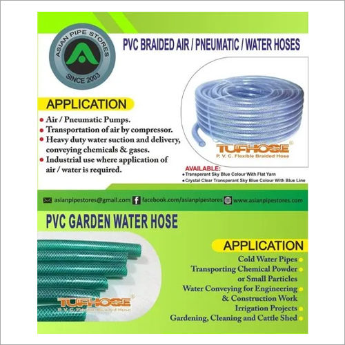 Pvc  Garden Water Hoses - Color: Blue