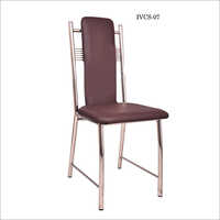 Brown Leather Dining Chair - Chair Material: Stainsteel