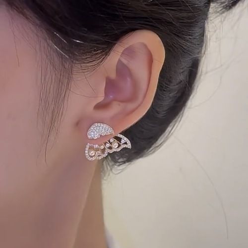 Korean Studded Double Sided Butterfly Stud Earrings