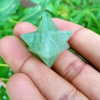 Natural Green Aventurine Gemstone 8 Point Merkaba Stars