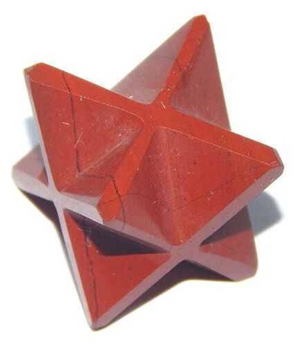 Natural Red Jasper Gemstone 8 Point Merkaba Stars