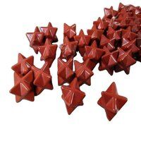 Natural Red Jasper Gemstone 8 Point Merkaba Stars