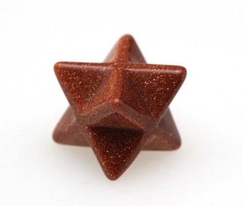 Natural Red Goldstone Gemstone 8 Point Merkaba Stars Grade: Aaa