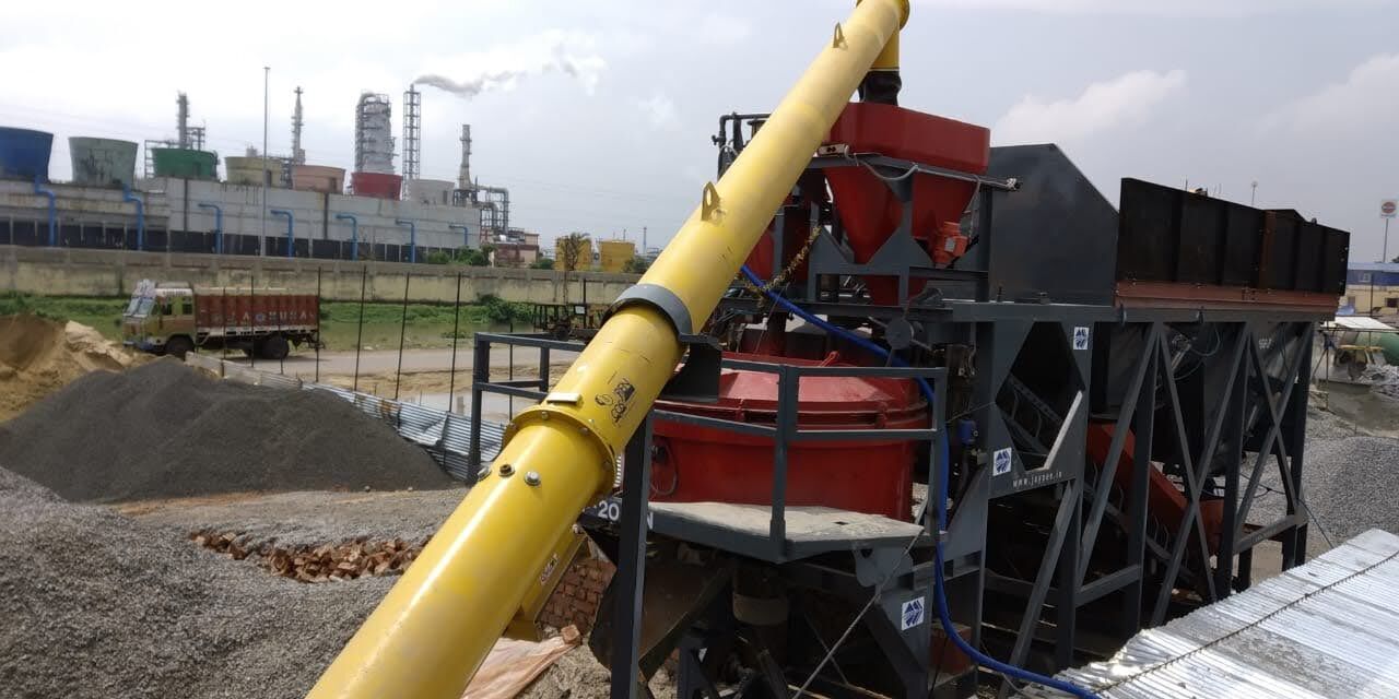 JAYPEE AUTOMATIC CONCRETE BATCHING PLANT ABP-20 (PAN MIXER)