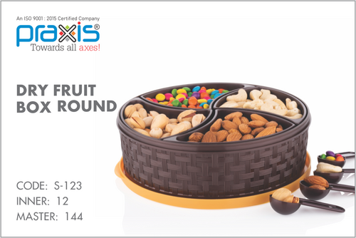 PLASTIC DRYFRUIT BOX ROUND