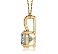 Solitaire Diamond pendant In Natural Diamond 14k White Gold 1 CT