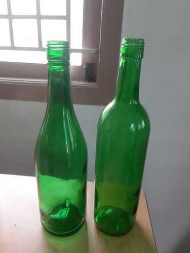 Wine Bottle - Glass, 750 ml, 30 cm Height, 8 cm Diameter | Green, Durable, Eco-friendly, Customizable, Shatter-resistant, Lightweight, Aesthetic, Leak-proof, Reusable, Screw Cap