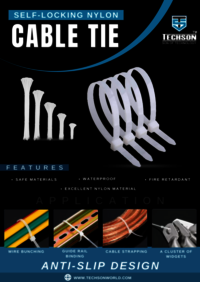 Teeth Grip Nylon Self-locking Cable Ties - 100mm To 200mm Sizes, 18kg Tensile Strength, Heavy-duty White And Black Mix