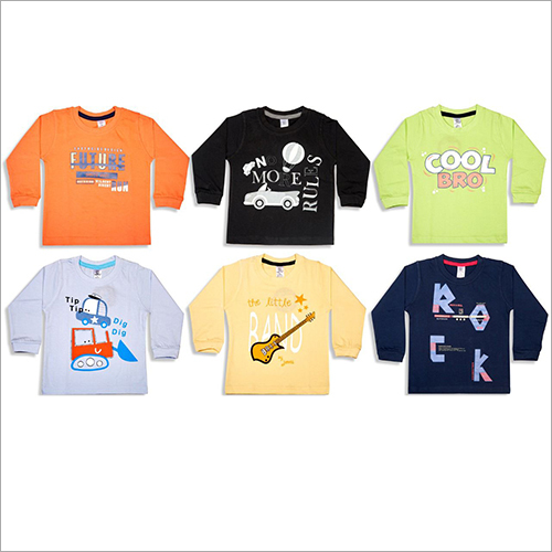 FS Baby T-Shirts - Cotton, Size L, M, S, XL | Multi Color, Full Sleeves, Classic Collar, Breathable, Non Toxic, Quick Dry, Cool Dry