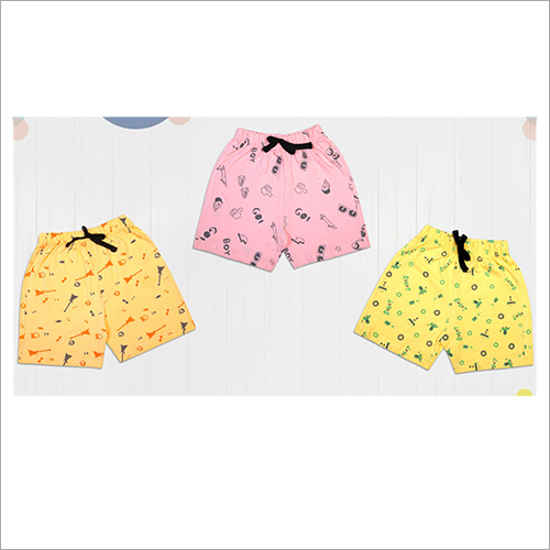Baby Shorts - Cotton, Sizes S/M/L/XL, Multi Color, Printed | Anti-Wrinkle, Breathable, Quick Dry, Non-Toxic, Washable, For Summer