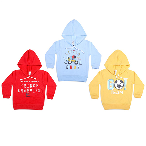 Winter Baby Hoody - Woolen, Size S, M, L, XL, Multi Color | Breathable, Quick Dry, Non Toxic, Anti Wrinkle, Printed, Modern Full Sleeves